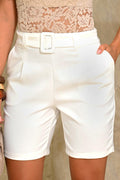 Short Capri DF08155 para mujer dyaboo crudo/blanco