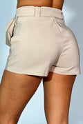 Short con cinturon para mujer 9870013 dyaboo camel cafe