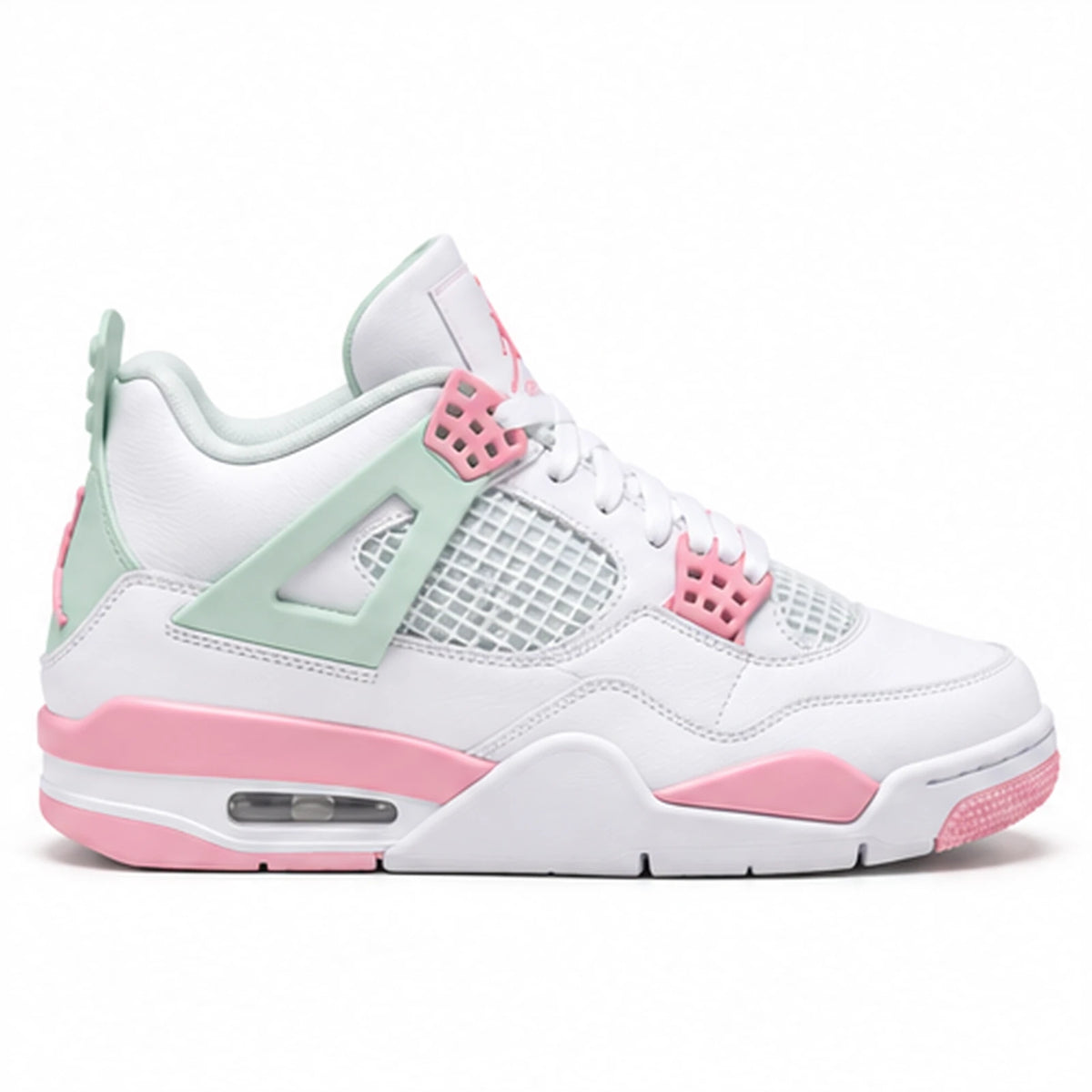 Tenis 1026-027 blanco verde menta y rosado, vista lateral derecho