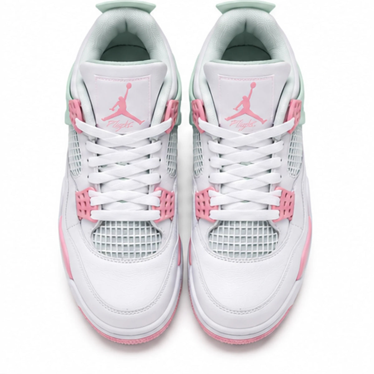 Tenis 1026-027 blanco verde menta y rosado, vista superior