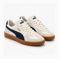 Tenis 1026-032 Puma crema azul marino y caramelo, par completo