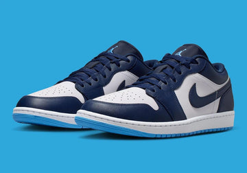 Tenis JORDAN para hombre azul marino x blanco