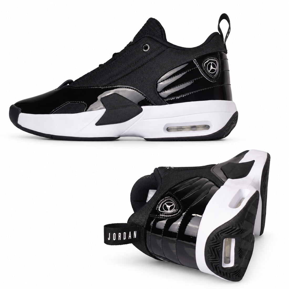 Tenis 1026-H108 — JORDAN — NEGRO X BLANCO — fotografía de catálogo derivada del original