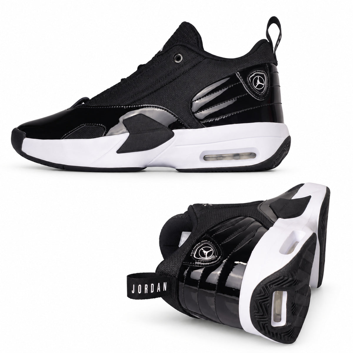 Tenis 1026-H108 — JORDAN — NEGRO X BLANCO — fotografía de catálogo derivada del original