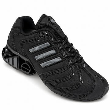 1026-H133 ADIDAS NEGRO X GRIS — vista individual evidenciada en JU-O007, fondo blanco