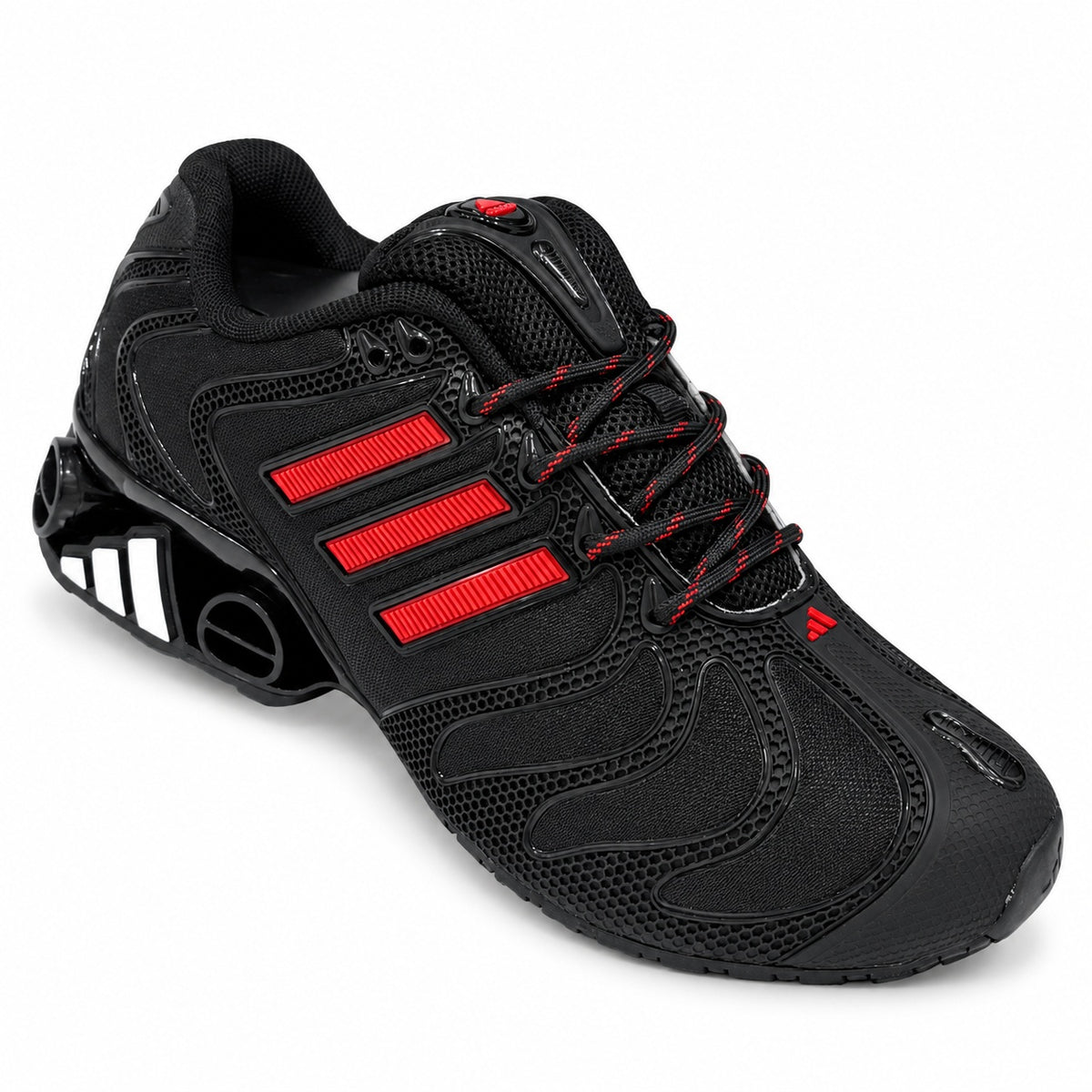 1026-H133 ADIDAS NEGRO X ROJO