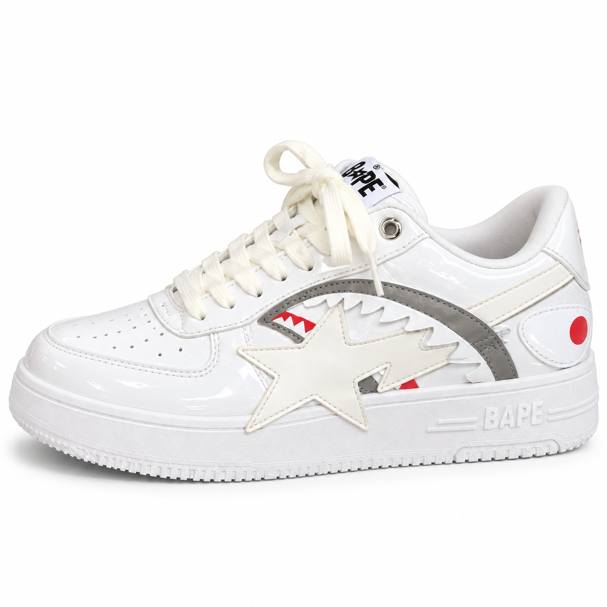 1026-H135 BAPE BLANCO — vista individual evidenciada en JU-O071, fondo blanco