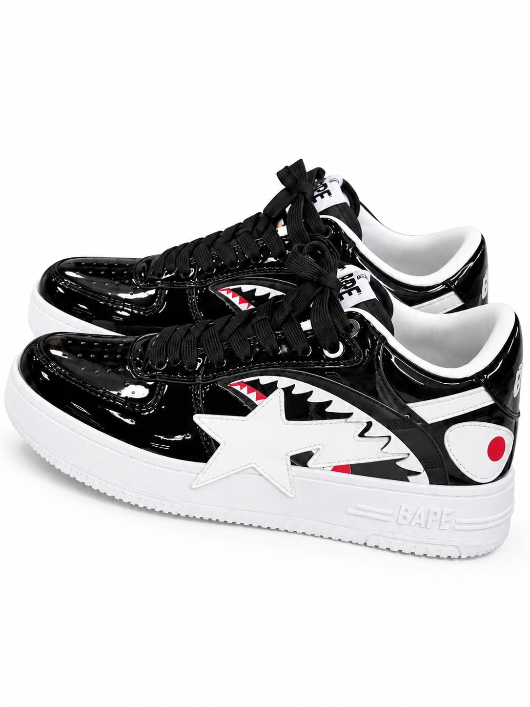 1026-H135 BAPE NEGRO X BLANCO