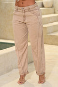 Jean Palazzo SF22009 para mujer dyaboo camel