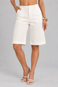 Bermuda Larga DF06226 para mujer dyaboo crudo/blanco