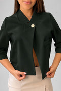 Blazer Manga 3/4 DF16035 para mujer dyaboo negro