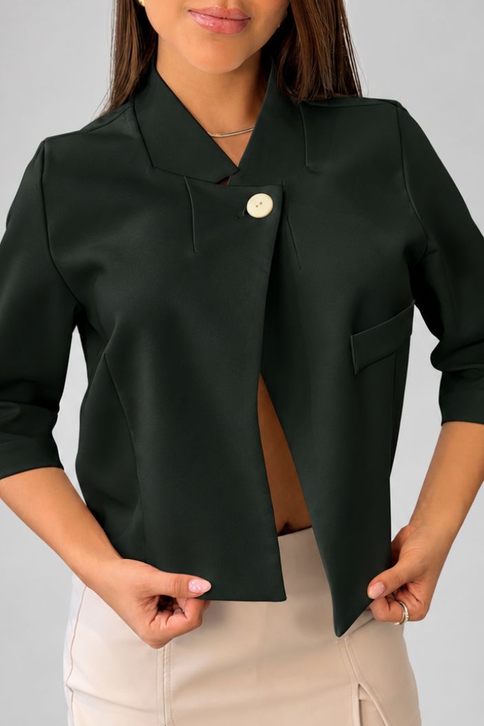 Blazer Manga 3/4 DF16035 para mujer dyaboo negro