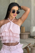 Blusa CBlusa Corta Sisa DF01B17 para mujer dyaboo ROSADO