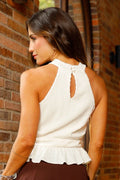 Blusa Corta DF01994 para mujer dyaboo crudo