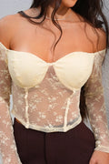 Blusa Corta DF01A95 Para mujer dyaboo panacota