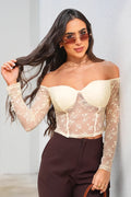 Blusa Corta DF01A95 Para mujer dyaboo panacota
