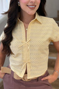 Blusa Corta Manga Corta DF01A34 para mujer dyaboo panacota