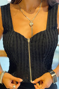 Blusa Corta Sisa DF01977 para mujer dyaboo negro