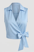 Blusa Corta Sisa DF01A46 para mujer dyaboo azul