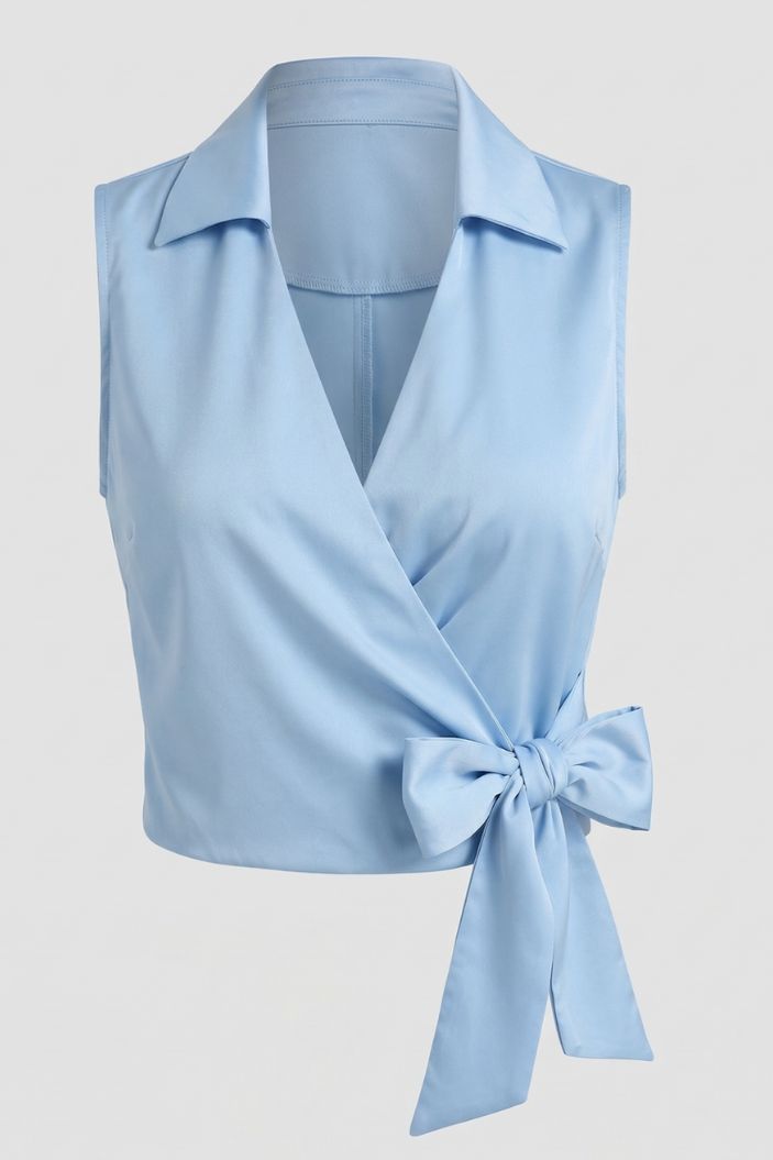 Blusa Corta Sisa DF01A46 para mujer dyaboo azul