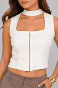 Blusa Corta Sisa DF01B06 Para mujer dyaboo crudo/blanco