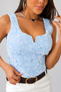 Blusa Corta Sisa DF01C40 para mujer dyaboo azul