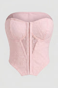 Blusa Corta Strapless DF01B13 para mujer dyaboo Rosado