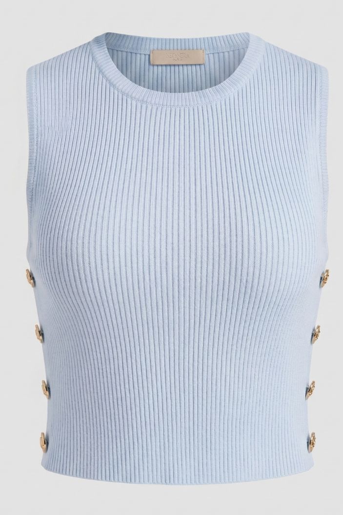 Blusa Corta TF01A61 para mujer dyaboo azul
