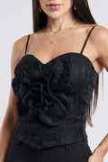 Blusa Corta Tiras DF01A50 para mujer dyaboo NEGRO