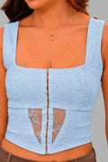Blusa Corta Tiras DF01A81 para mujer dyaboo azul