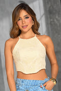 Blusa Corta Tiras DF01B74 para mujer dyaboo panacota