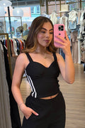 Blusa Corta copa prehormada para mujer dyaboo DF01611  negro