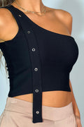 Blusa Corta solo hombro para mujer DF01456 dyaboo negro