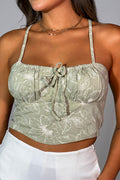 Blusa DF01509 con estampado grabado para mujer dyaboo verde 2