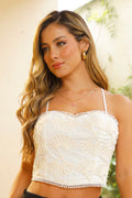 Blusa DF01709 ajustable en espalda dyaboo mujer crudo/blanco