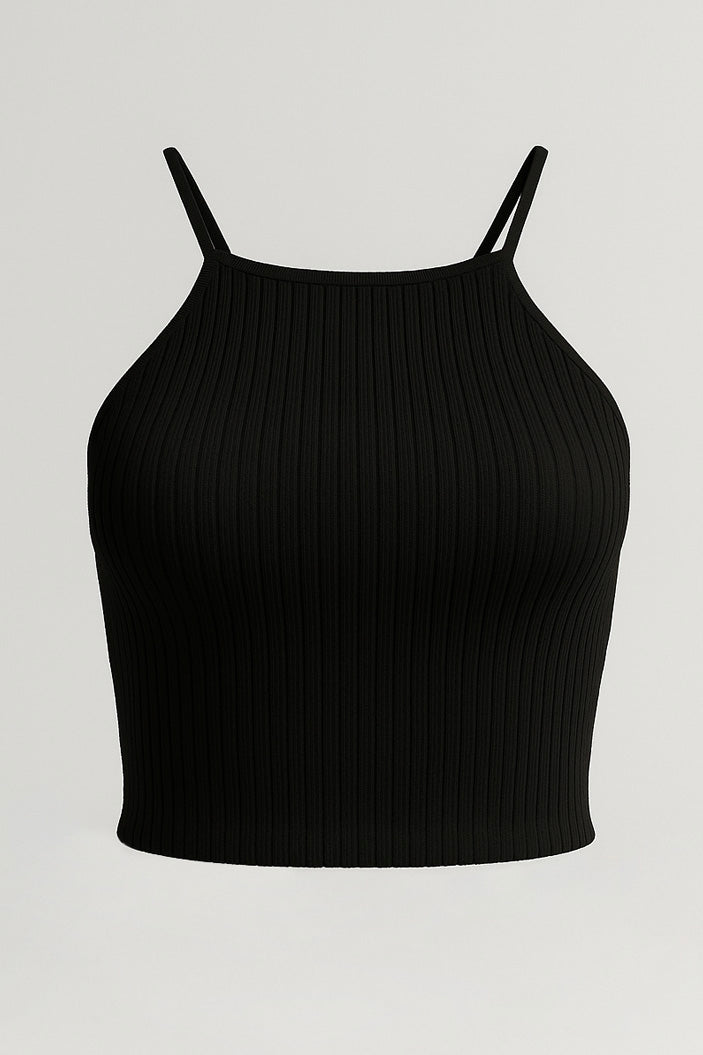 Blusa DF01763 tiras elaborada en tela viscosa dyaboo color negro