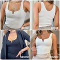 Blusa DF02252 manga sisa con abertura en pecho para mujer elaborada en spandex dyaboo colores beige, crudo y negro