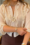 Blusa DF02337 para mujer dyaboo beige 02