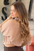 Blusa DF02337 para mujer dyaboo camel
