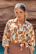 Blusa DF02369 para mujer tipo wrap con escote en 