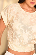 Blusa DF02656 para mujer dyaboo beige