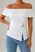 Blusa Larga Bandeja DF02723 para mujer dyaboo crudo
