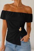 Blusa Larga Bandeja DF02723 para mujer dyaboo negro