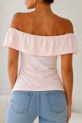 Blusa Larga Bandeja DF02723 para mujer dyaboo rosado