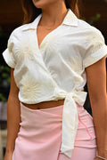 Blusa Larga Bluson DF02604 para mujer dyaboo crudo/blanco