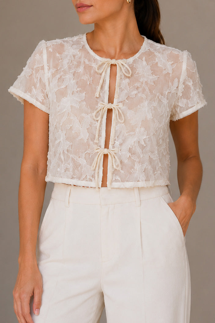 Blusa Larga Manga Corta DF02740 para mujer dyaboo panacota