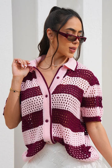 Blusa Larga Manga Corta TF02468
