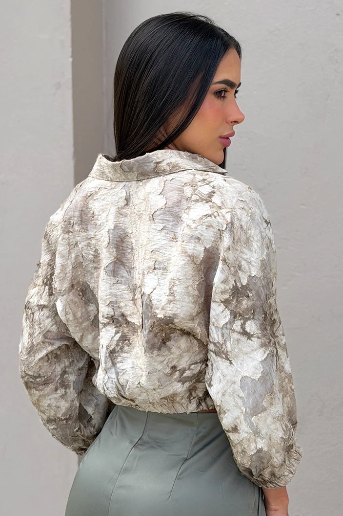 Blusa Larga Manga Larga DF02554