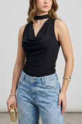 Blusa Larga Sisa DF02535 para mujer dyaboo negro