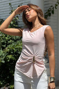 Blusa Larga Sisa DF02605 para mujer dyaboo rosado